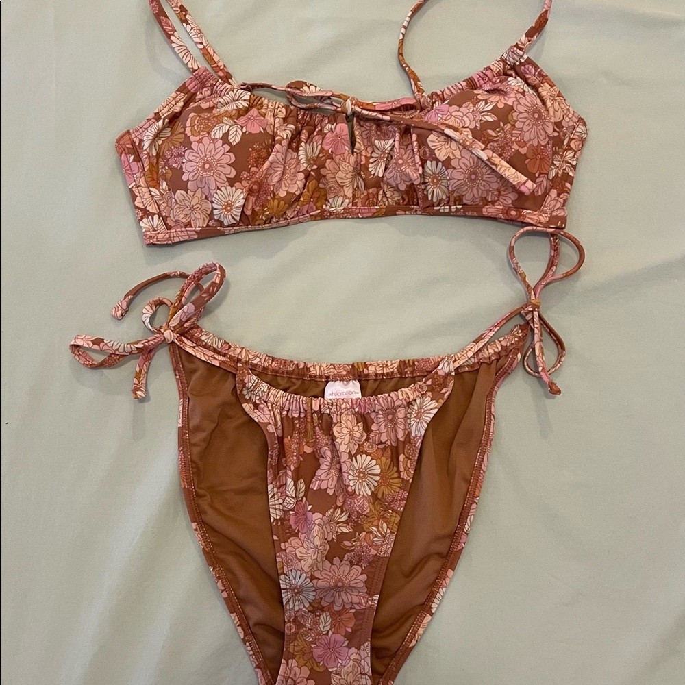 Target brown floral bikini